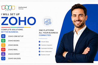do zoho crm setup, zoho books, zoho bigin, zoho mail,  zoho expert, zoho salesiq