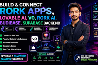 build and connect rork apps, lovable ai, v0, rork ai, budibase, supabase backen