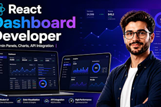 build react dashboards and admin panels with charts and apis