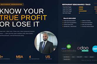 do restaurant bookkeeping and cost tracking in quickbooks, odoo, xero