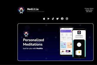 build ai nutrition app, ai meditation app, ai fitness app, ai calories app