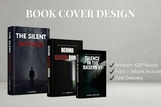 design modern book cover, ebook cover, and amazon KDP cover