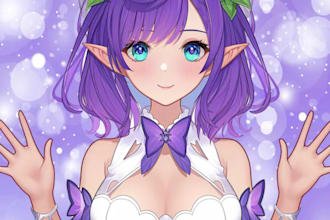 create custom pngtuber vtuber avatar live2d png vtuber model for streaming