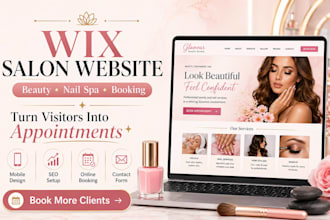 build wix salon website beauty booking nail spa appointment website seo