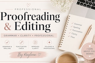 professionally proofread and fix grammar in your document