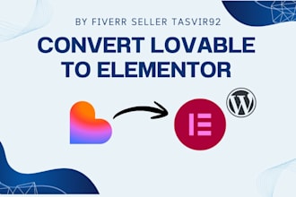 convert a lovable website to elementor wordpress