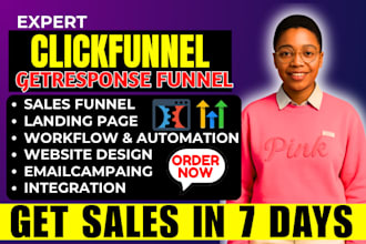 create converting clickfunnel, sales funnel, landing page, gohighlevel website