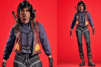 do 3d character modeling stylized 3d game character anime rigging 3d model unity