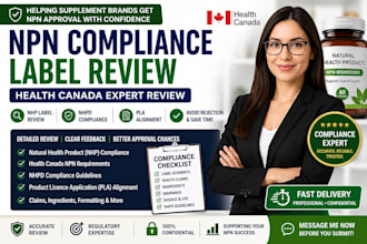 review your natural health product label for health canada npn compliance