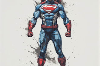 superhero character for art