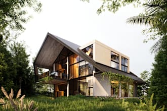 do photorealistic 3d renderings of houses,cabins, and villas