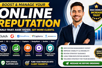 manage your online reputation on clutch, goodfirms, g2 SEO