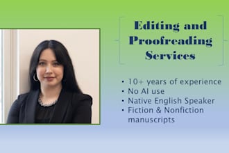 edit or proofread your manuscript