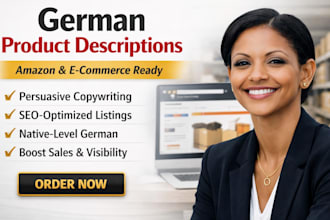 write compelling german product descriptions for amazon listing and ecommerce