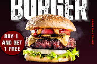 design high converting food ads, restaurant posts and reels