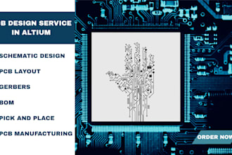 do pcb design, schematic, pcb layout and circuit design in altium