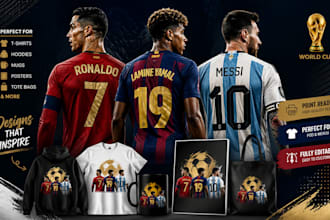 design a printable world cup jersey pod merch custom world cup flyer banner logo