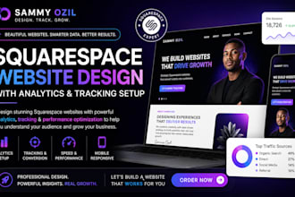 design squarespace website with analytics and tracking setup