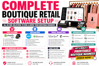 setup complete boutique retail software setup pos accounting email marketing