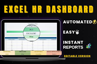 create a professional excel dashboard for HR and reporting