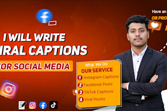 write engaging social media captions for instagram, facebook, and tiktok