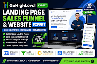 gohighlevel landing page sales funnel and website expert