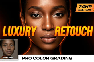 professional headshot and portrait retouching