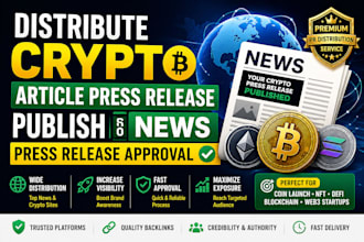 distribute crypto article press release publish to news press release approval
