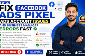 fix facebook ads pixel ads account issues and business manager errors fast