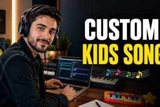 write and produce a catchy kids song nursery rhyme vocals
