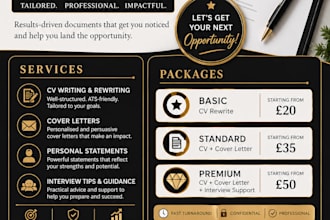 write a professional UK CV resume and cover letter