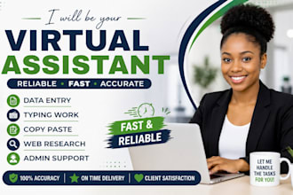 be your virtual assistant for data entry and typing jobs