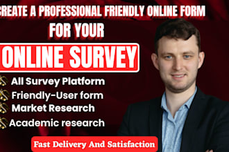 create a google form online survey for market research and academics research