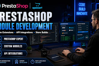 develop prestashop opencart modules and custom ecommerce store