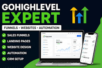 build gohighlevel website, ghl sales funnel and automations