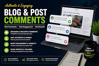 write engaging and authentic comments for your blog or posts