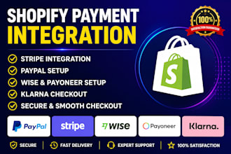 integrate shopify payment gateway stripe paypal wise payoneer klarna checkout