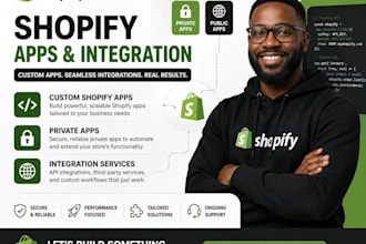 develop custom shopify private and public apps integration