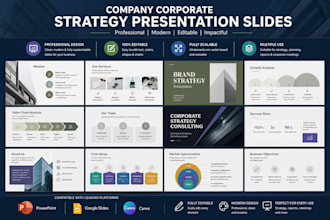 design company corporate strategy presentation slides  on powerpoint