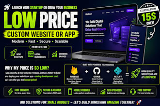 custom app and web for your local business with very low price