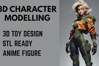 sculpt 3d toy design anime figure 3d figurine printable figure stl, 3mf, 3d bjd