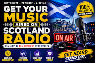 distribute, promote, and airplay your track on scotland radio