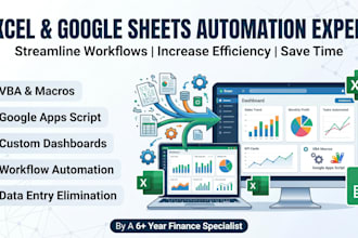 do microsoft excel vba, dashboard, data entry, financial reporting