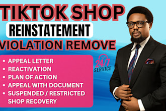 fix tiktok shop suspension and write appeal for violation reinstatement