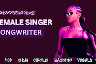 custom female pop singer edm singer female rnb singer songwriter female vocalist