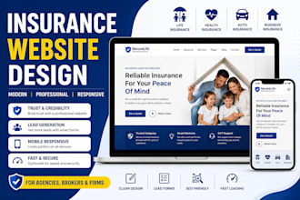 design a professional insurance website for agency or broker