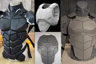 3d wearable cosplay armor 3d helmet 3d mask  cosplay print and paint armor stl