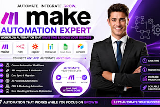 build advanced make com automation and integromat workflows