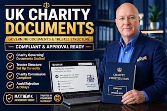 draft UK charity governing documents and trustee structure compliant