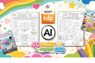 make easy and funny coloring pages for children and adults using ai